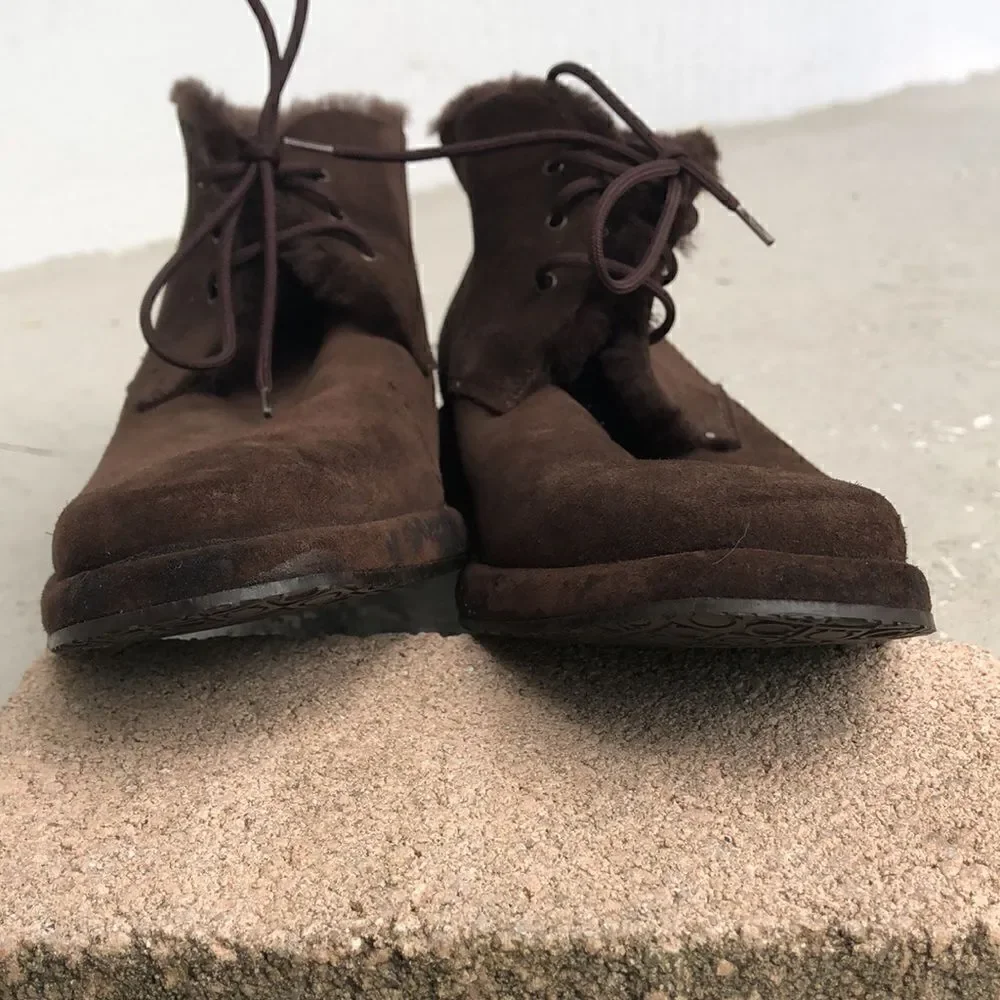 Ferragamo fur lined ankle boots